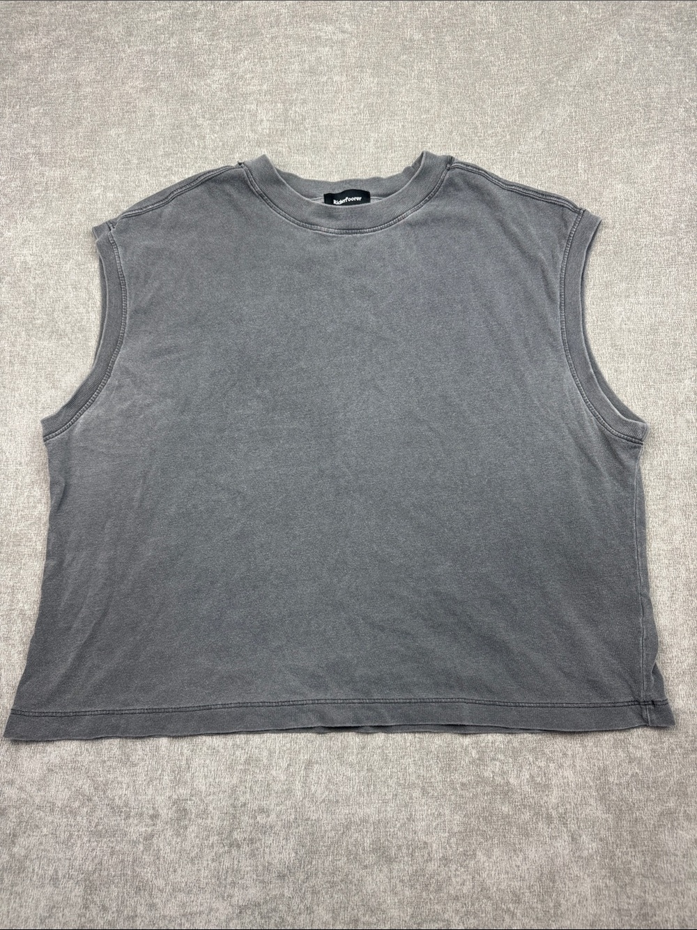 Richer Poorer Muscle Crop Tank Cotton Grey Women’s XL